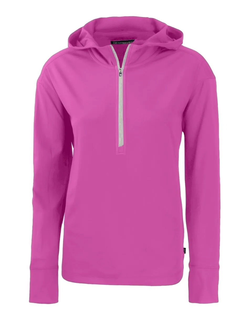 Cutter & Buck Daybreak Eco Recycled Womens Half Zip Hoodie