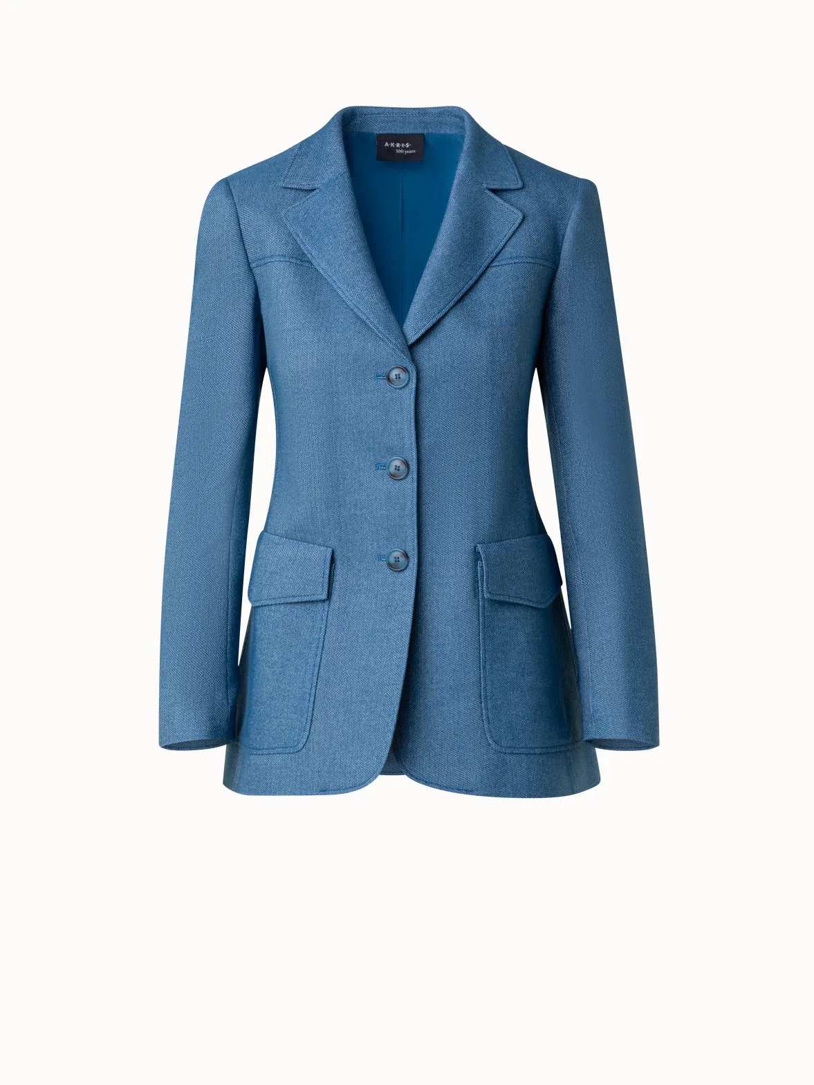 Single Breasted Jacket in Wool Blend